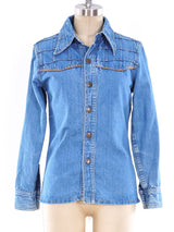 1970's Denim Western Shirt Top arcadeshops.com