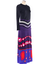 Louis Feraud Op-Art Printed Jersey Dress Dress arcadeshops.com