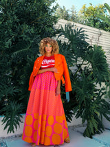 Orange Leather Motorcycle Jacket Jacket arcadeshops.com