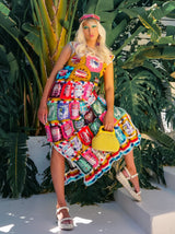 1960's Yellow Plastic Bead Bag Accessory arcadeshops.com