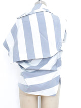 Issey Miyake Striped Origami Top Top arcadeshops.com