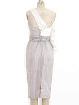 Sculptural Pleated Floral Dress Dress arcadeshops.com