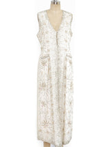 Embellished Ivory Sleeveless Duster Jacket arcadeshops.com