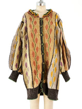 Leaf Motif Hand Knit Jacket Jacket arcadeshops.com