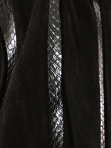Suede and Snakeskin Bomber Jacket Jacket arcadeshops.com