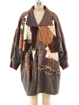 Mixed Leather Patchwork Jacket Jacket arcadeshops.com