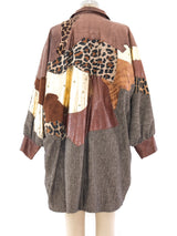 Mixed Leather Patchwork Jacket Jacket arcadeshops.com
