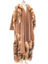 Foxtail Trimmed Suede Poncho Outerwear arcadeshops.com