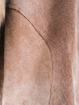 Foxtail Trimmed Suede Poncho Outerwear arcadeshops.com