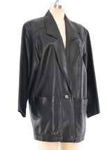 Loewe Blazer Style Leather Jacket Jacket arcadeshops.com