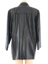 Loewe Blazer Style Leather Jacket Jacket arcadeshops.com