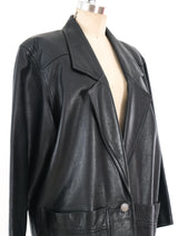 Loewe Blazer Style Leather Jacket Jacket arcadeshops.com