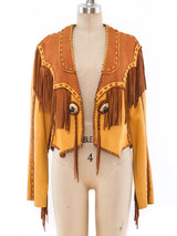 Fringed Leather Western Jacket Jacket arcadeshops.com