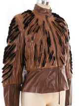 Jitrois Fur Trimmed Leather Bomber Jacket arcadeshops.com