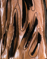 Jitrois Fur Trimmed Leather Bomber Jacket arcadeshops.com