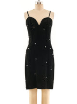 Rhinestone Embellished Suede Tank Dress Dress arcadeshops.com