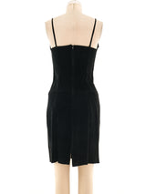 Rhinestone Embellished Suede Tank Dress Dress arcadeshops.com