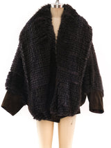 Knit Rabbit Fur And Suede Jacket Jacket arcadeshops.com