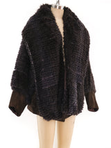 Knit Rabbit Fur And Suede Jacket Jacket arcadeshops.com