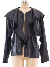 Gianni Versace Caped Leather Jacket Jacket arcadeshops.com