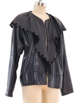Gianni Versace Caped Leather Jacket Jacket arcadeshops.com