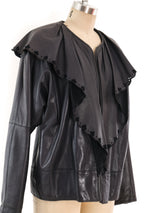 Gianni Versace Caped Leather Jacket Jacket arcadeshops.com
