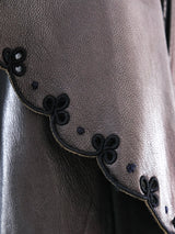 Gianni Versace Caped Leather Jacket Jacket arcadeshops.com