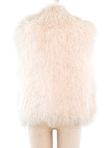 Ivory Mongolian Lamb Fur Vest Jacket arcadeshops.com