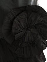 Strapless Leather Tiered Ruffle Dress Dress arcadeshops.com