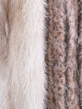 Ivory Fur Cardigan Style Jacket Outerwear arcadeshops.com