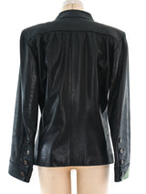 Yves Saint Laurent Leather Military Jacket Jacket arcadeshops.com