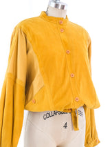Gucci Mustard Suede Bomber Jacket Jacket arcadeshops.com