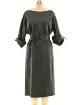 1980's Zip Accented Leather Dress Dress arcadeshops.com