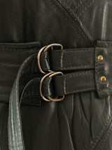 1980's Zip Accented Leather Dress Dress arcadeshops.com