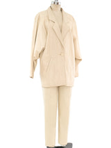 Cream Leather Suit Suit arcadeshops.com