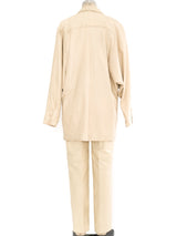 Cream Leather Suit Suit arcadeshops.com