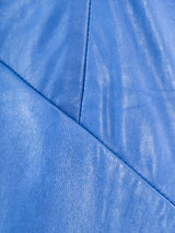 Cobalt Blue Leather Mini Dress Dress arcadeshops.com