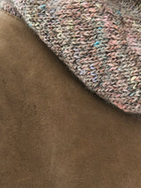 1980's Knit Trimmed Suede Dress Dress arcadeshops.com