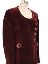 Gucci Suede Coat Dress Dress arcadeshops.com