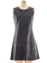 Balenciaga Grey Leather Tank Dress Dress arcadeshops.com