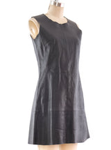 Balenciaga Grey Leather Tank Dress Dress arcadeshops.com
