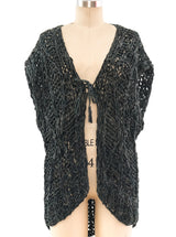 Crochet Leather Vest Jacket arcadeshops.com