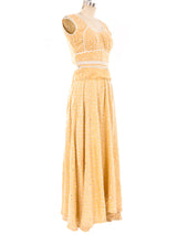 Sequin Embellished Crop Tank and Skirt Ensemble Suit arcadeshops.com