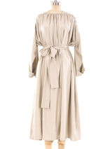 Khaki Pleated Maxi Dress Dress arcadeshops.com