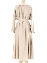 Khaki Pleated Maxi Dress Dress arcadeshops.com