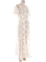 1920's Floral Embroidered Net Dress Dress arcadeshops.com