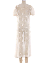 1920's Floral Embroidered Net Dress Dress arcadeshops.com