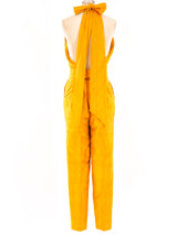 Embellished Marigold Silk Ensemble Suit arcadeshops.com