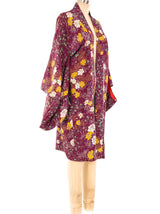 Graphic Floral Printed Kimono Jacket arcadeshops.com