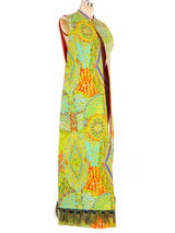 Tina Leser Peacock Feather Trimmed Paisley Ensemble Suit arcadeshops.com